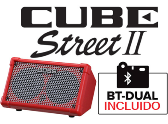 <b>PACK COLUNA PORTATIL AMPLIFICADA BOSS CUBE STREET II VERMELHO RED com Adaptador BLUETOOTH Audio MIDI BOSS BT-DUAL</b> <b>PACK COLUNA PORTATIL AMPLIFICADA BOSS CUBE STREET II VERMELHO RED com Adaptador BLUETOOTH Audio MIDI BOSS BT-DUAL</b>